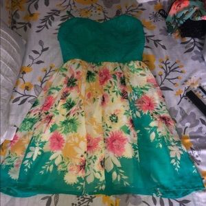 Summer Strapless floral Dress